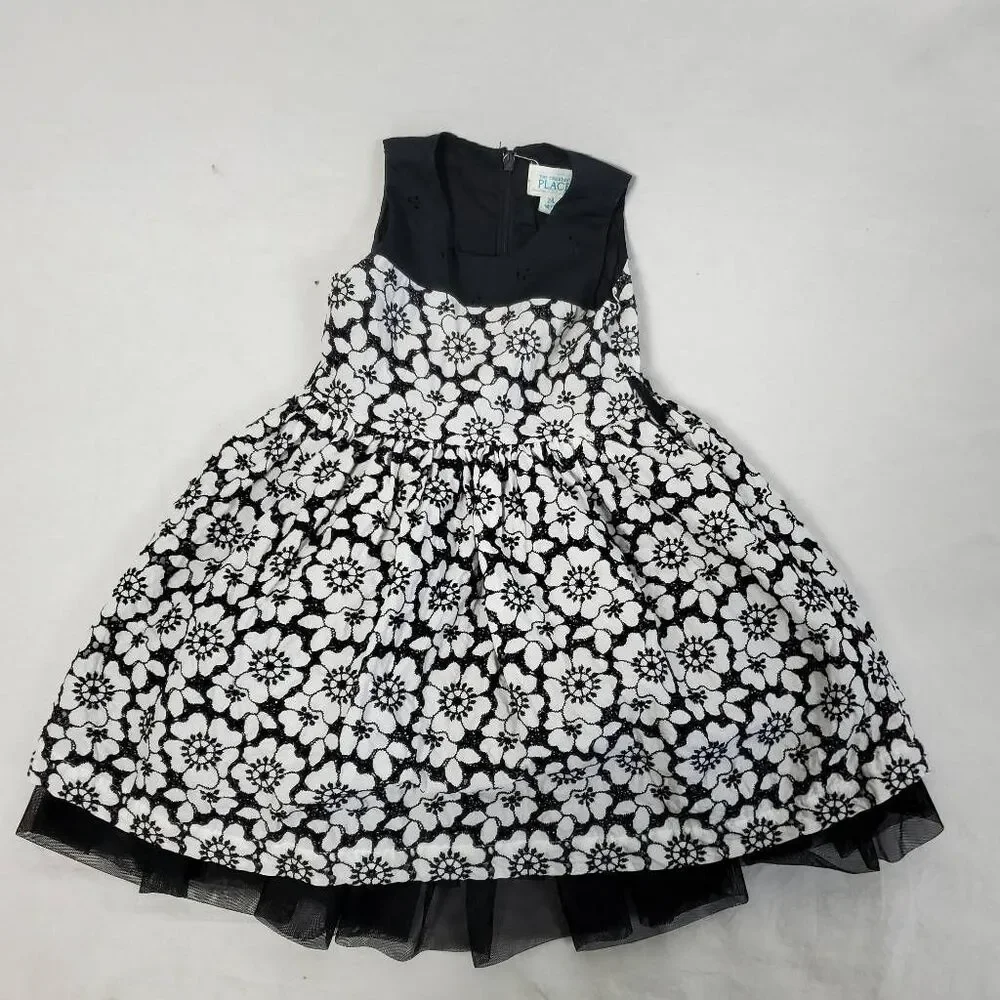 The Children's Place 24 months Girls Black/White Dress